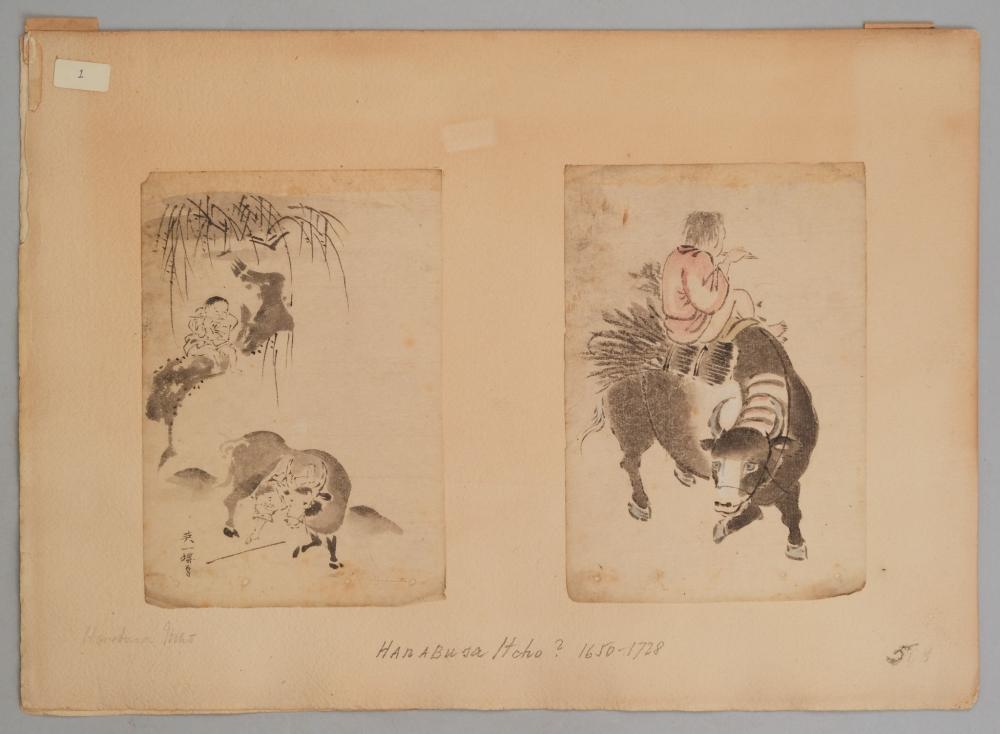Hanabusa Itcho comparable auction result: hanabusa itcho group of illustrations