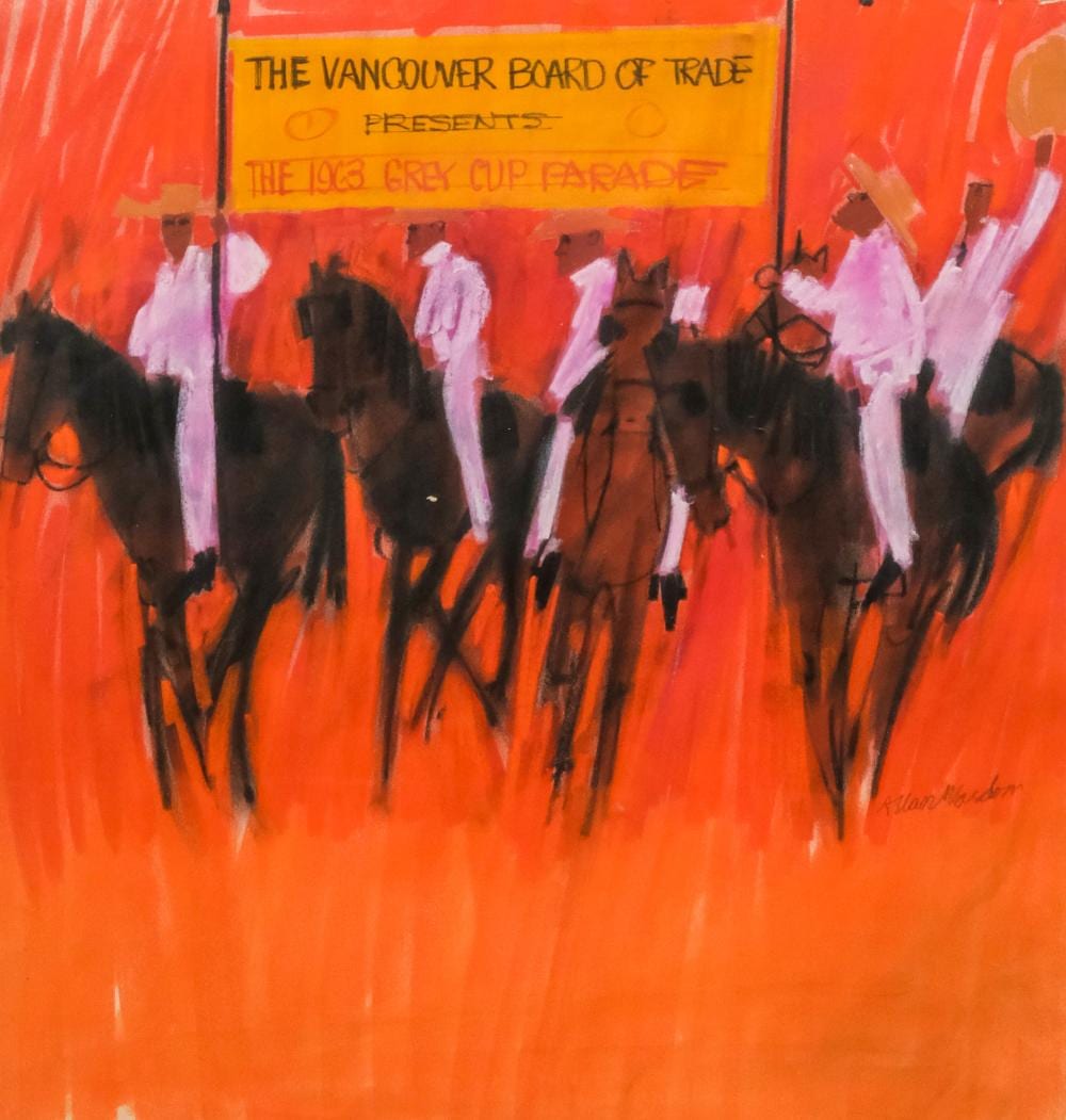 Allan Mardon comparable auction result: allan mardon the 1963 grey cup parade