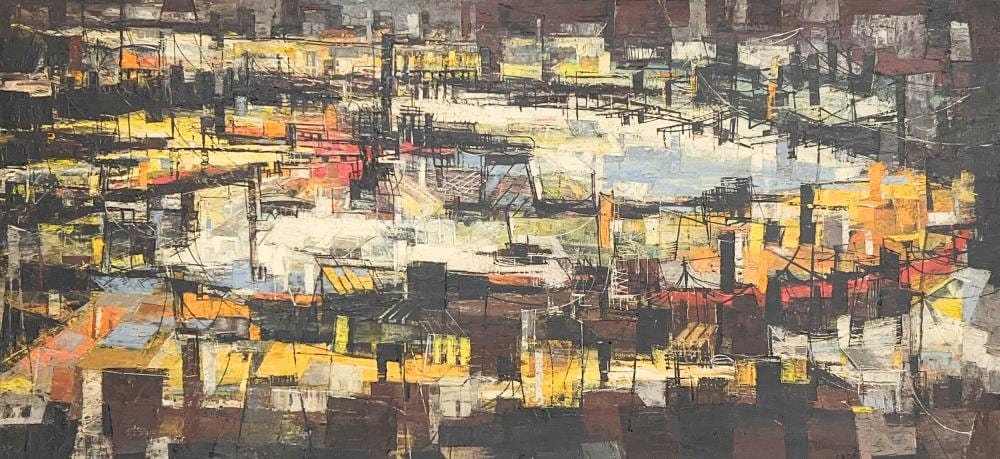 Edmund E. Niemann comparable auction result: edmund e niemann industrial panorama