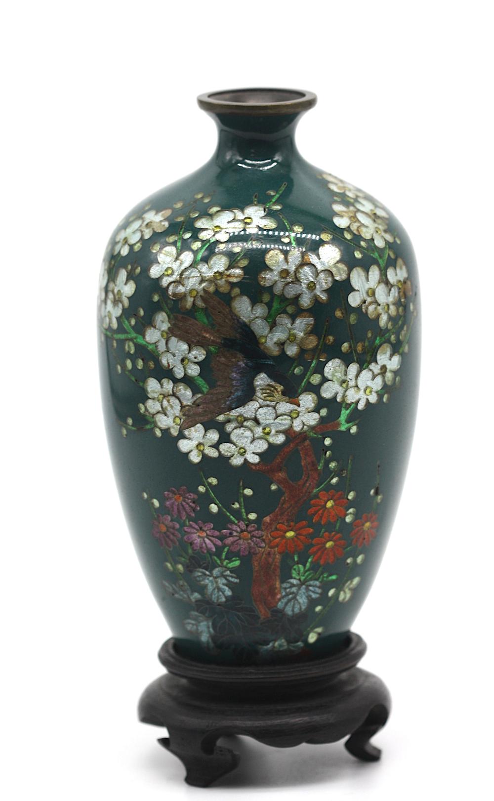 Japanese Cloisonne Enamel Bud Vase sold by A.B.Levy’s Palm Beach, lot 93 — auction record photograph