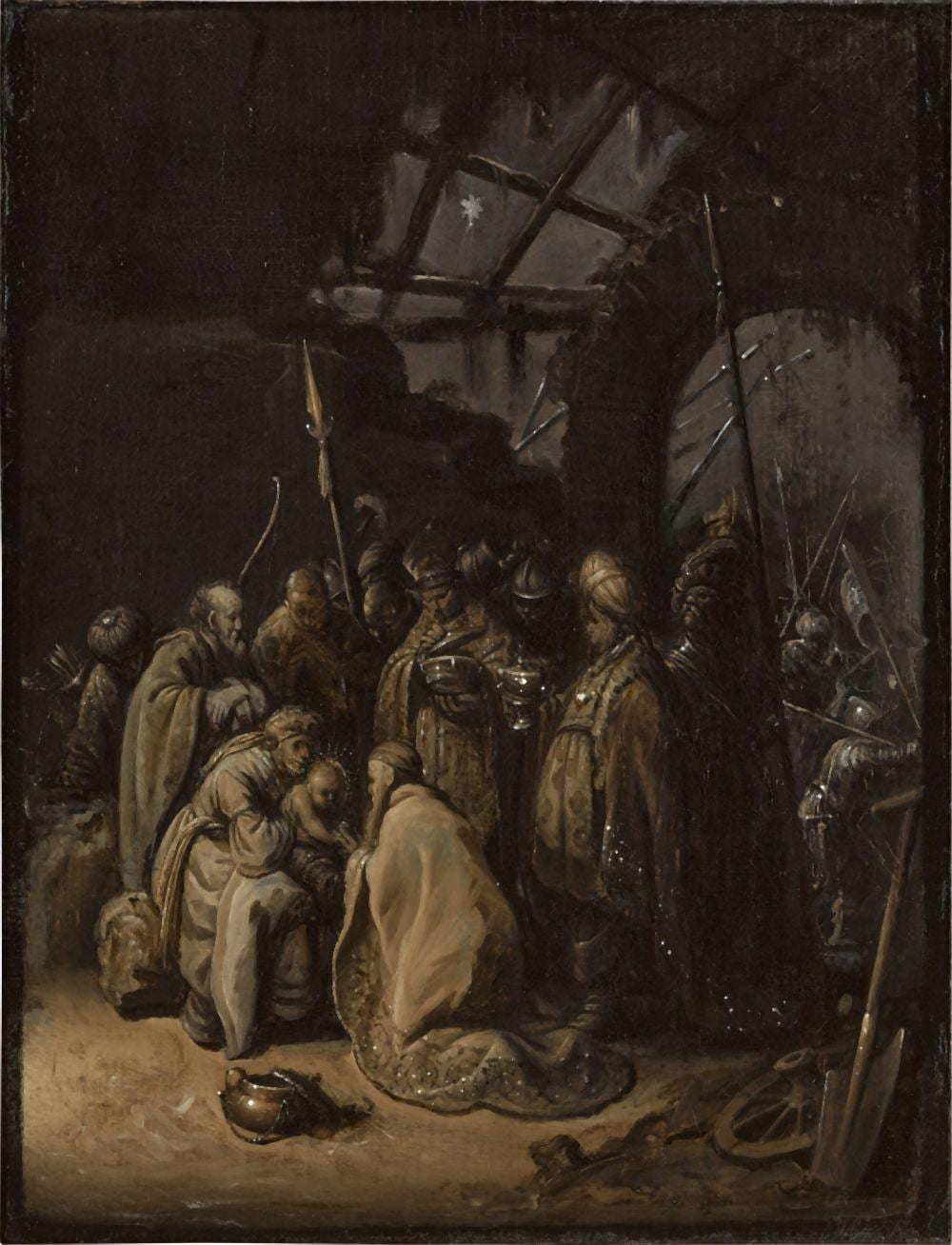 Rembrandt Harmensz. van Rijn - The Adoration of the Kings comparable sale