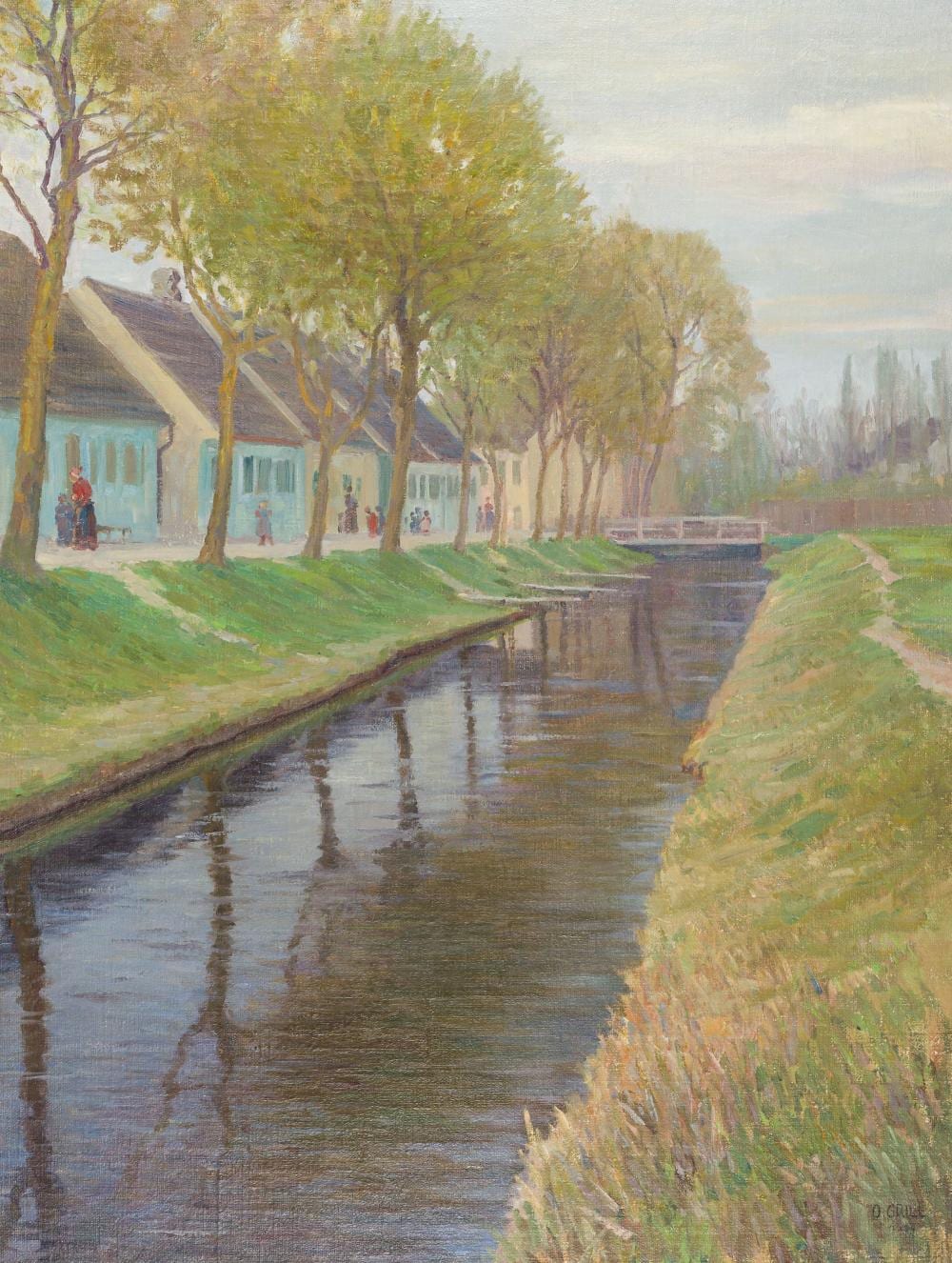 houses on the canal · Lehner Kunstauktionen · 2023-11-23 Oswald Grill comparable auction result: houses on the canal
