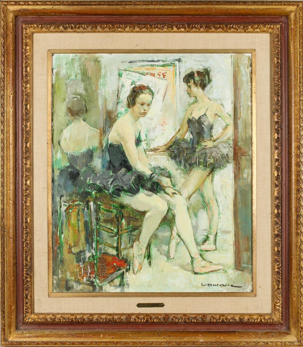 Maryse Ducaire comparable auction result: maryse ducaire french 1911 1982 ballerinas oil on canvas