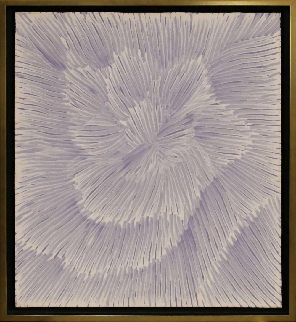 Lily Sandover Kngwarreye comparable auction result: lily sandover kngwarreye ayippa grass dreaming acrylic on canvas