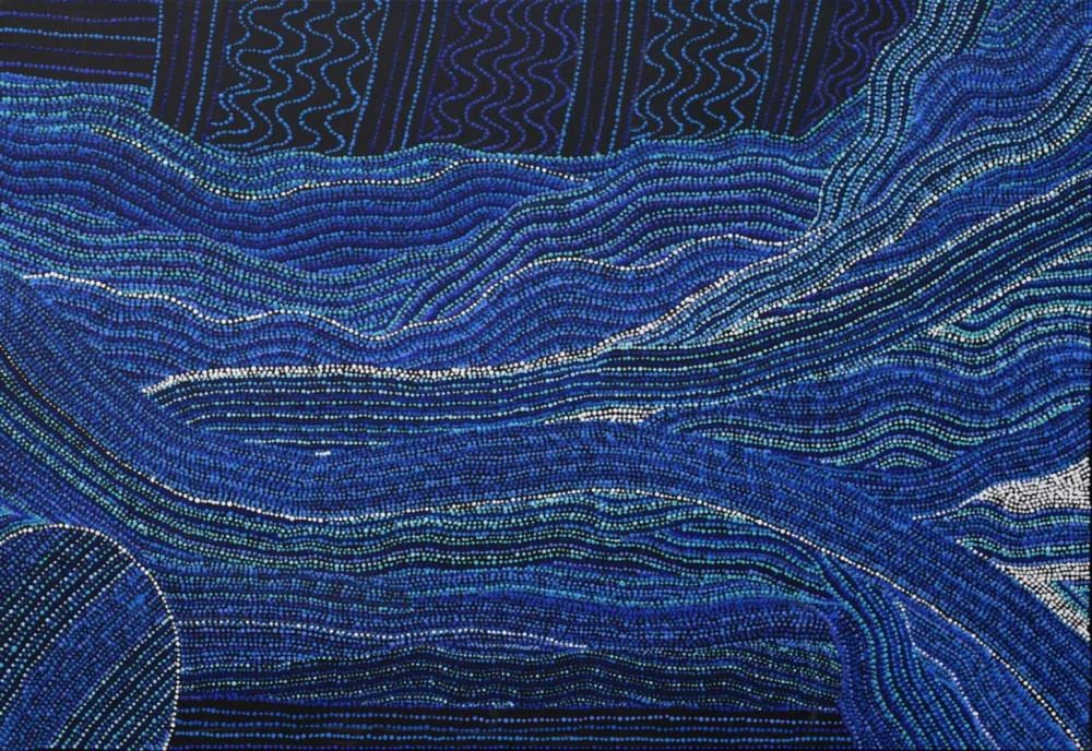 Margaret Lewis Napangardi comparable auction result: margaret lewis napangardi mina mina acrylic on linen