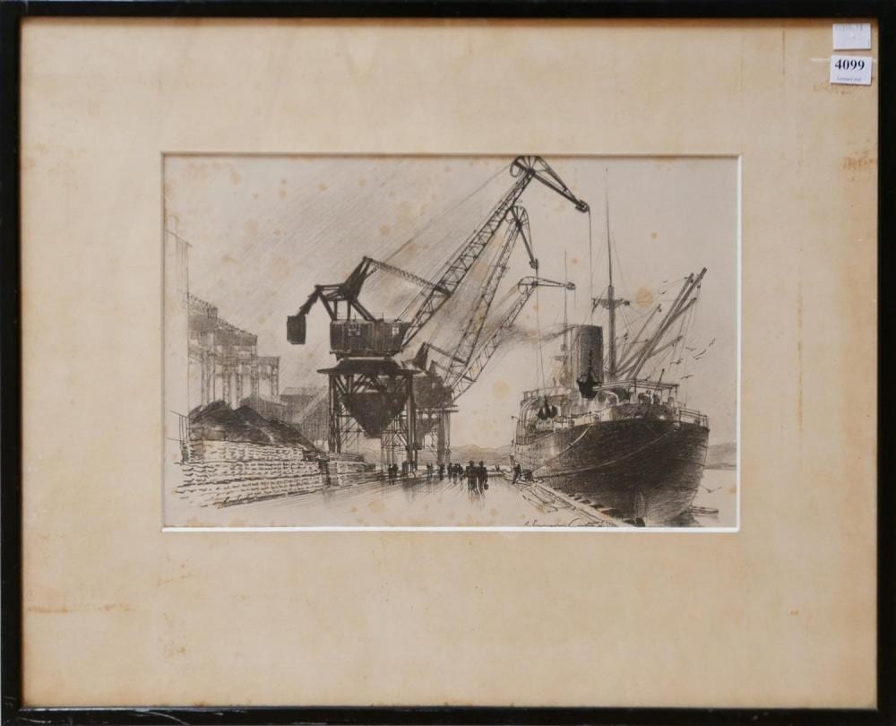 robert emerson curtis harbour scene pencil on paper signed lower right 23 x 35cm frame size 45 5 x 55cm · Leonard Joel · 2023-11-30 Robert Emerson Curtis comparable auction result: robert emerson curtis harbour scene pencil on paper signed lower right 23 x 35cm frame size 45 5 x 55cm