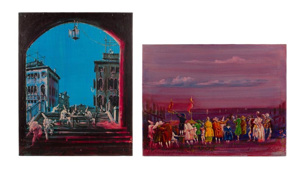 Ludovico DeLuigi comparable auction result: ludovico de luigi italian b 1933 oils on canvas