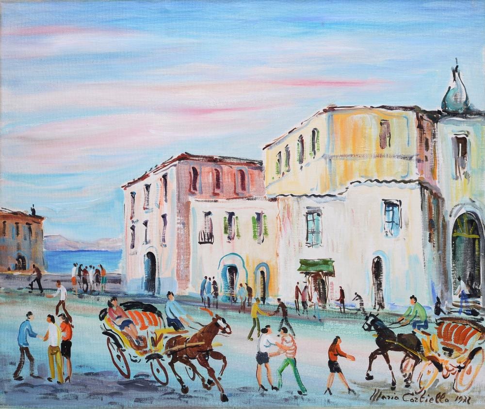 Mario Cortiello comparable auction result: mario cortiello napoli 1907 1982 paesaggio 1972