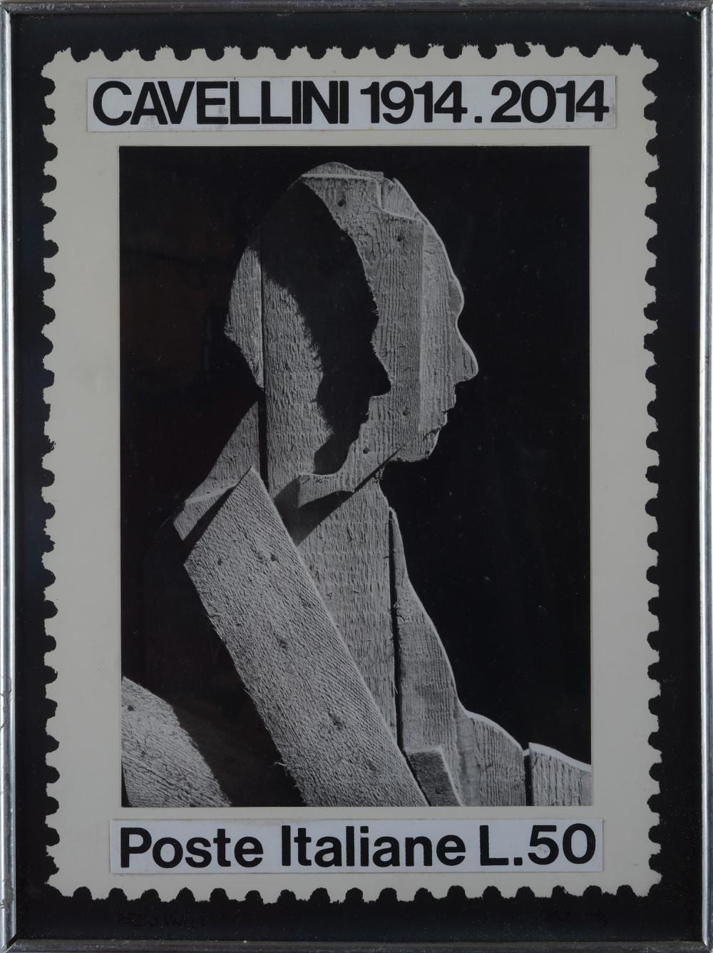 Guglielmo Achille Cavellini comparable auction result: guglielmo achille cavellini brescia 1914 1990 francobollo con ritratto ceroli 1973