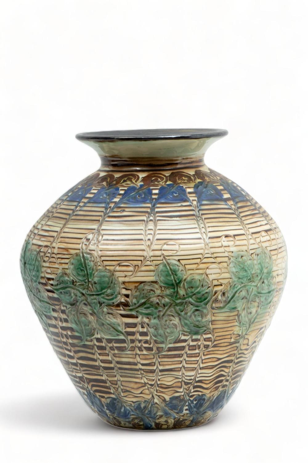 herman august kahler danish 1846 1917 art pottery vase ca 1900 h 17 dia 14 · DuMouchelles · 2023-12-15 Herman August Kahler comparable auction result: herman august kahler danish 1846 1917 art pottery vase ca 1900 h 17 dia 14