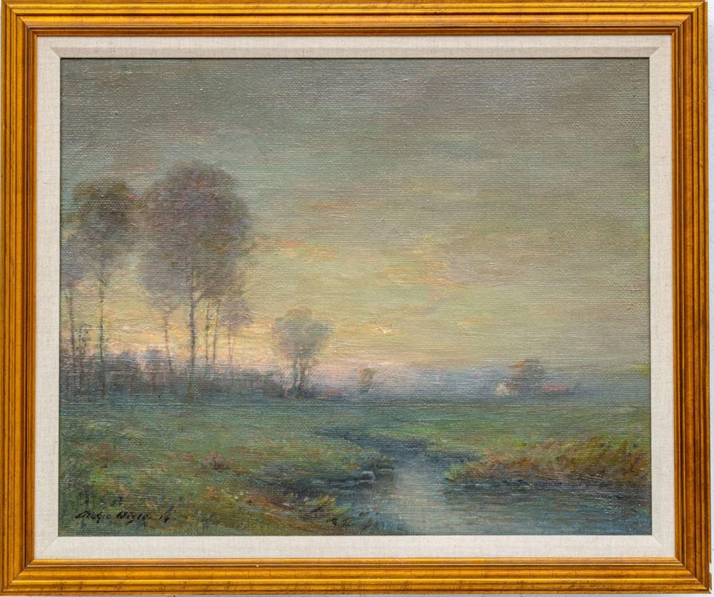 Archie Palmer Wigle comparable auction result: archie palmer wigle american 1881 1969 oil on canvas landscape h 19 w 24