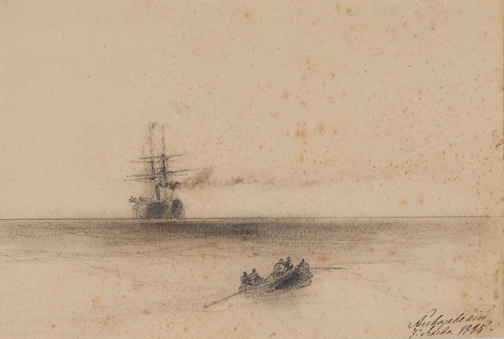 ivan aivazovsky 1817 1900 sailing boat and fishermen · Hermitage Fine Art · 2023-12-11 Ivan Aivazovsky comparable auction result: ivan aivazovsky 1817 1900 sailing boat and fishermen