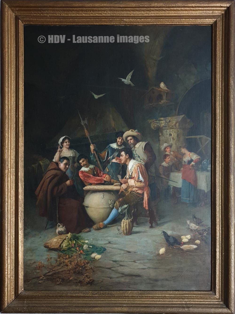 la partie de cartes · Hotel des ventes de Lausanne · 2023-12-20 Publio DeTommasi comparable auction result: la partie de cartes