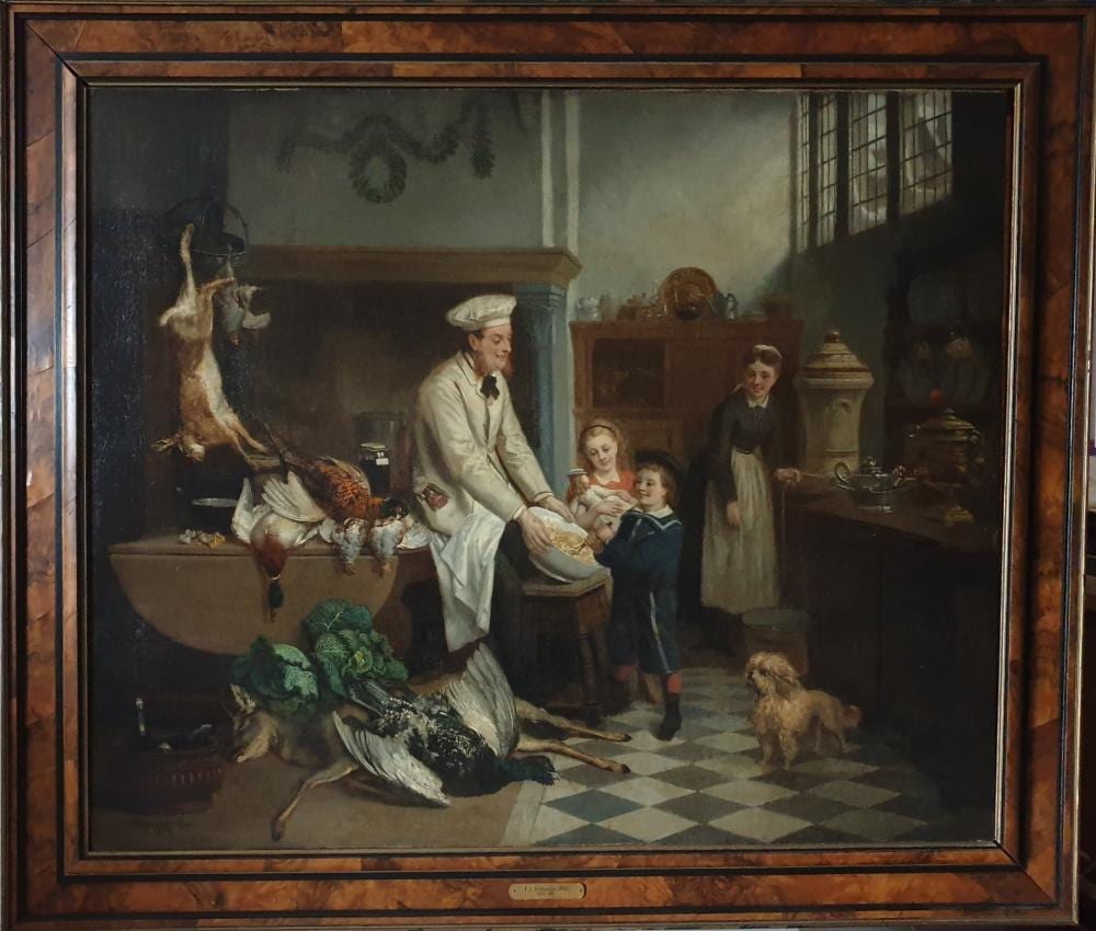 Adrien Joseph Verhoeven-Ball comparable auction result: la le on de cuisine
