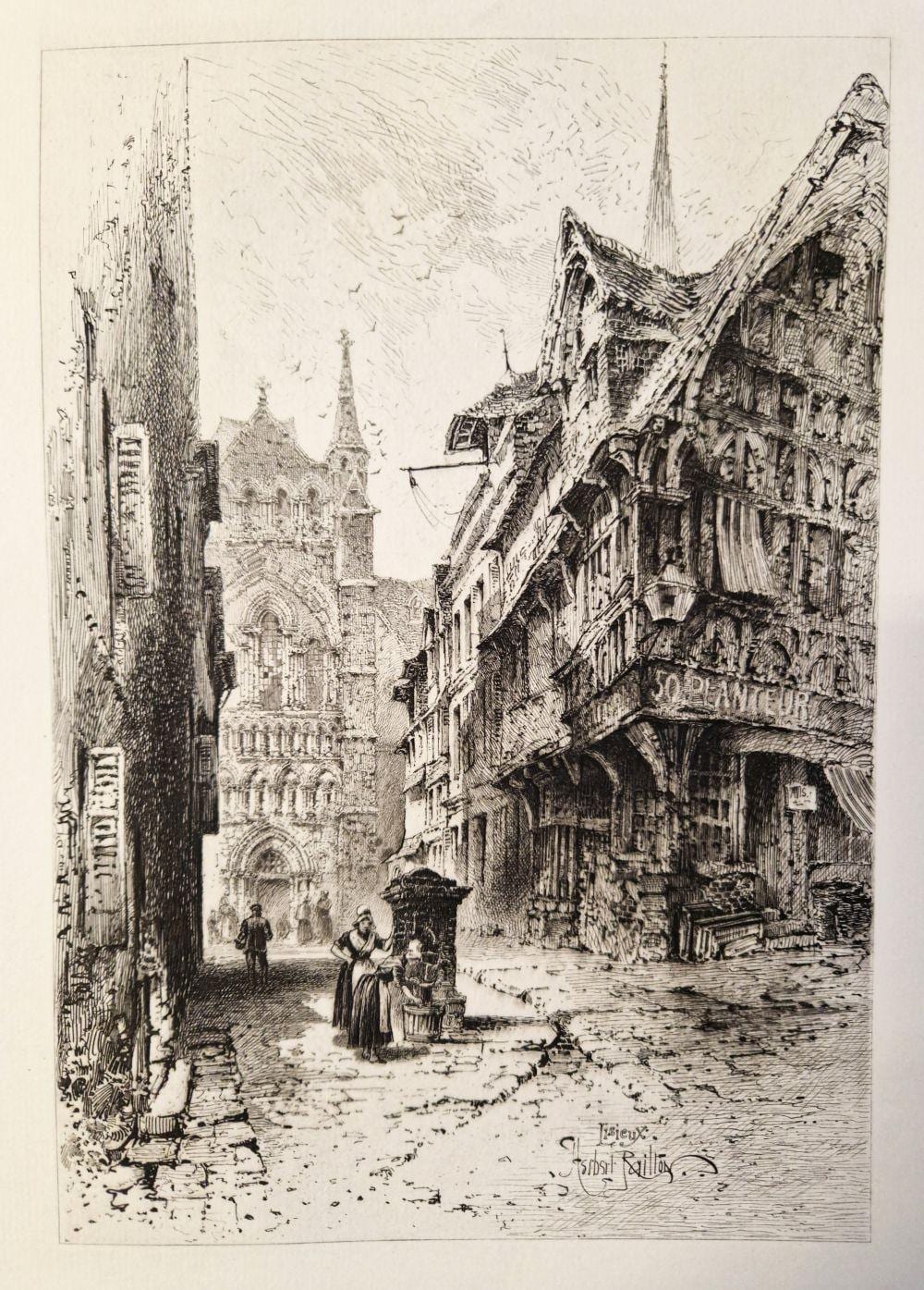 Herbert Railton comparable auction result: herbert railton 1857 1910 lisieux circa 1890 gravure originale l ea