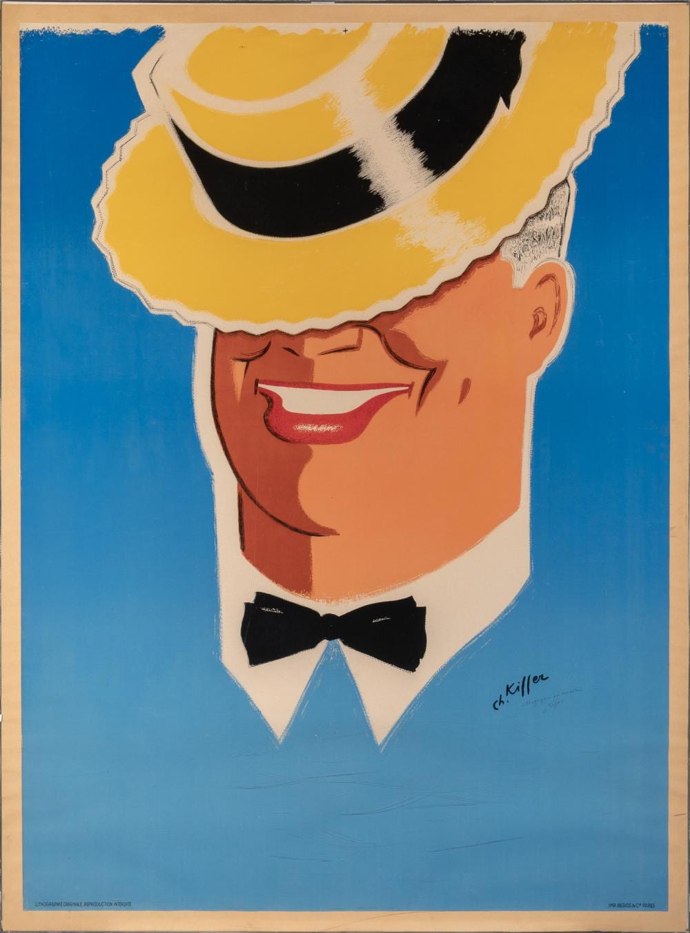 Maurice Chevalier comparable auction result: an attractive 1940s poster of maurice chevalier