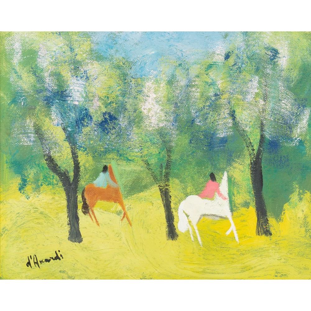 Gian Rodolfo D'Accardi comparable auction result: gian rodolfo d accardi cavallini olio su tela