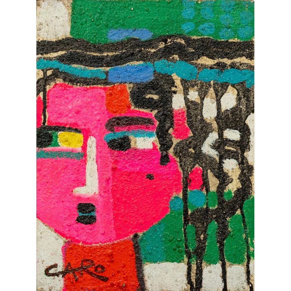 Romulus Candea comparable auction result: caro carlo roccazzella dolcezza rosa olio su tela