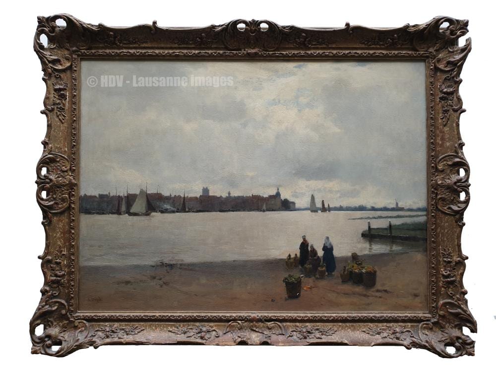 Archibald David Reid comparable auction result: bord de rivi re anim en hollande