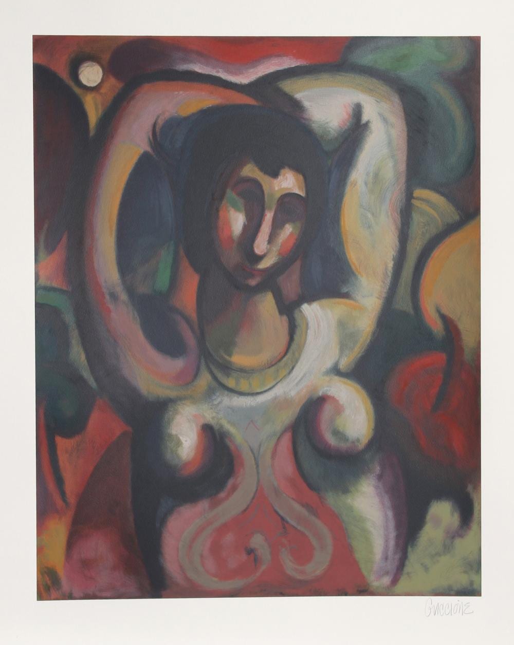 Bob Guccione comparable auction result: bob guccione nude lithograph on arches