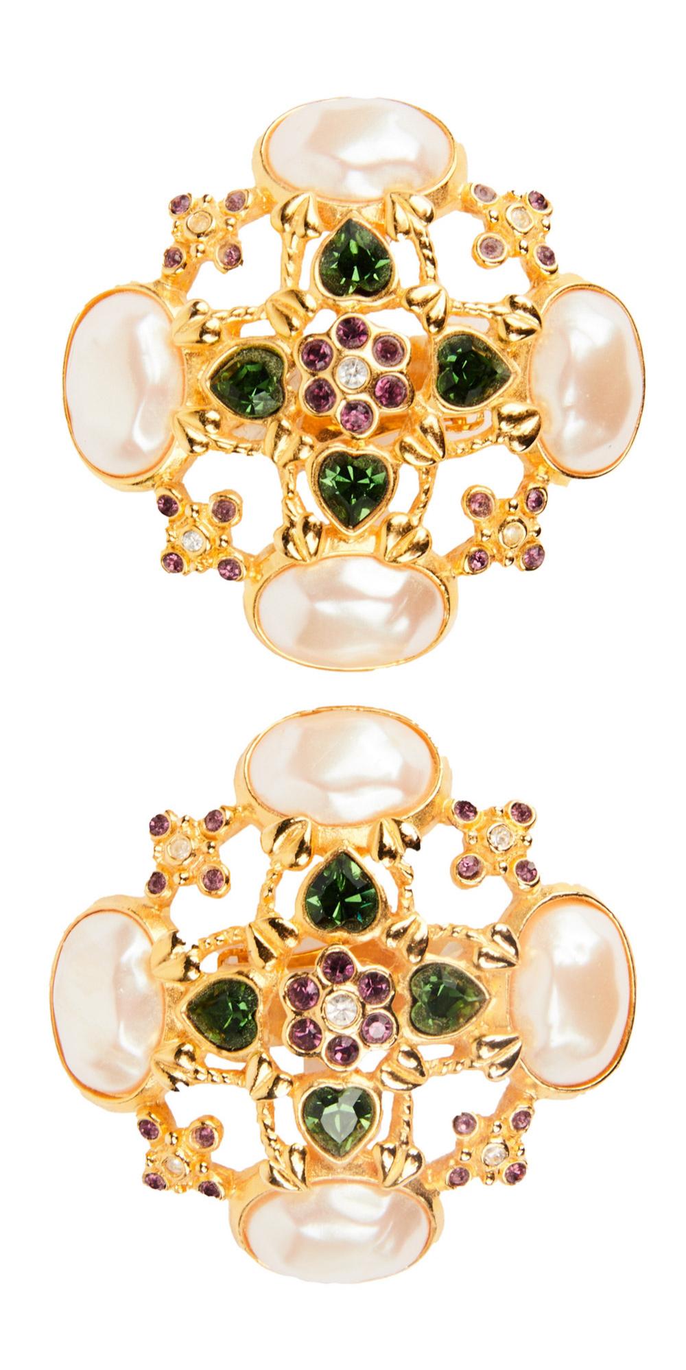 Elizabeth Taylor | Avon Collection Forever Violet Earrings sold by Julien's Auctions, lot 864 — auction record photograph