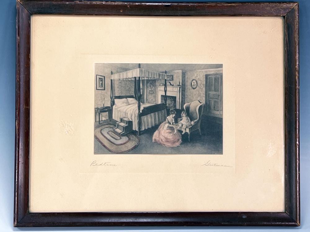 Bessie Pease Gutmann comparable auction result: bedtime by bessie pease gutmann signed