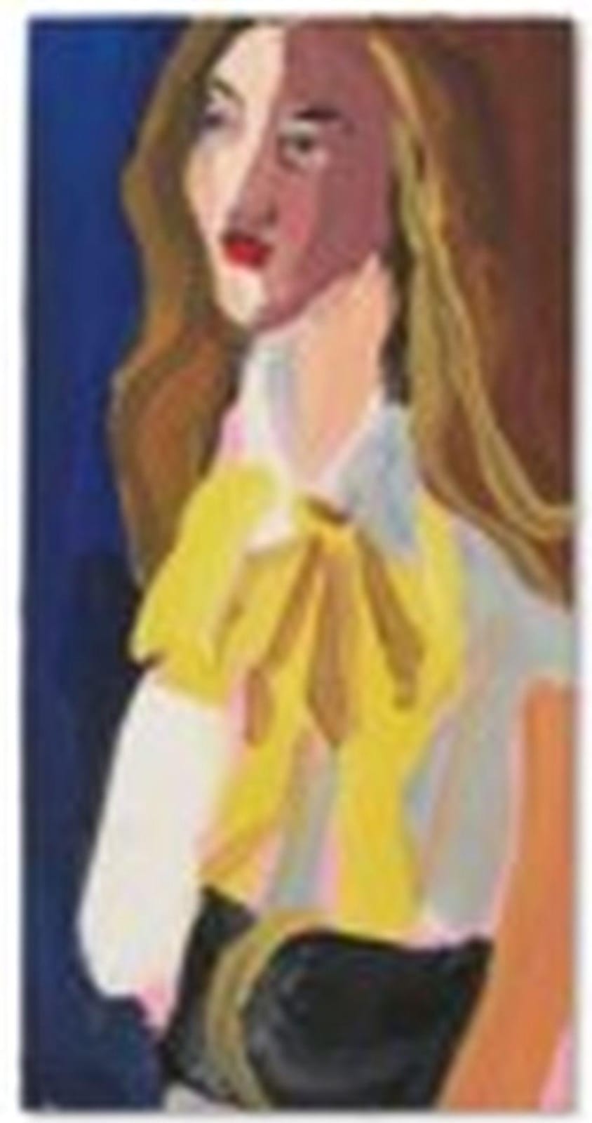 Chantal Joffe comparable auction result: chantal joffe b 1969 backstage oil on board 11 x 6 in 29 8 x 15 2 cm