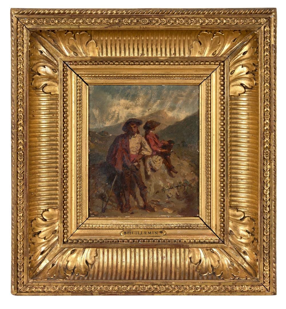 Alexandre Marie Guillemin comparable auction result: alexandre marie guillemin 1817 1880 deux bergers italiens huile sur pa
