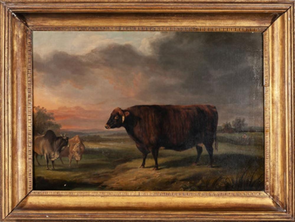 Henry William Banks Davis comparable auction result: henry william banks davis england 1833 1914 bull in a landscape