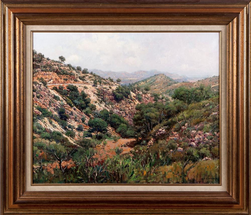 Juan Lluna comparable auction result: juan lluna lerma godella valencia 1933 mountain landscape