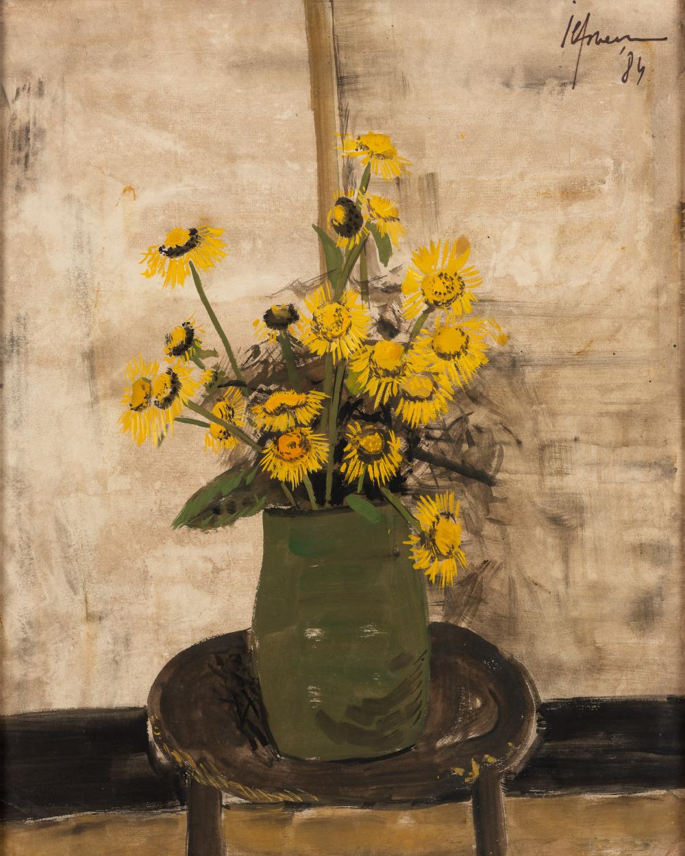 Sorin Ilfoveanu comparable auction result: sorin ilfoveanu b 1946 still life with flowers natur static cu flori
