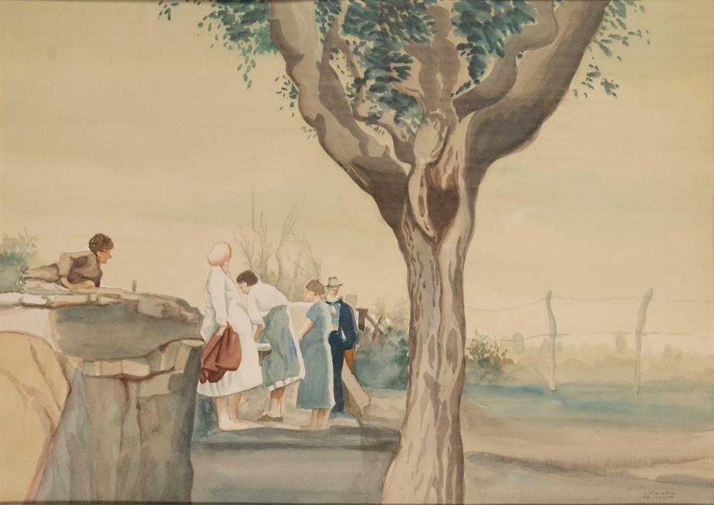 Carlo D'Aloisio da Vasto comparable auction result: carlo d aloisio da vasto vasto 1892 roma 1971 women at the fountain 1920