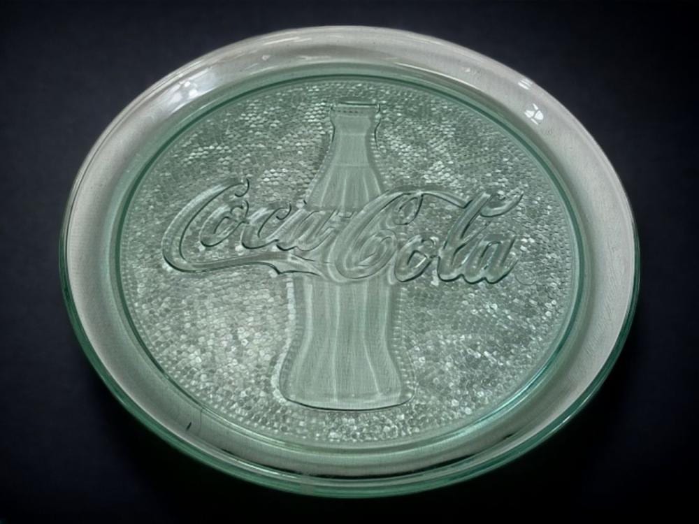 Coca Cola Coke Bottle Round Clear Green Glass 1 sold by R & R Auction INC, lot 4552 — auction record photograph