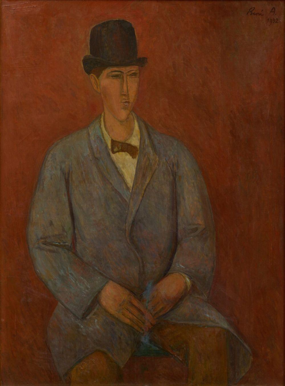 René Auberjonois comparable auction result: portrait d un am ricain
