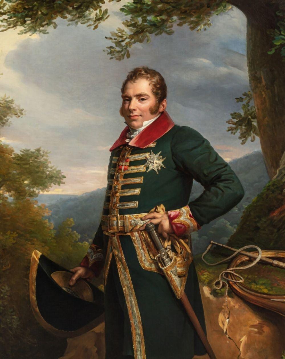 François (1770/1837) Gérard comparable auction result: portrait of the duke of berry as a hunter portrait du duc de berry en costume de chasse