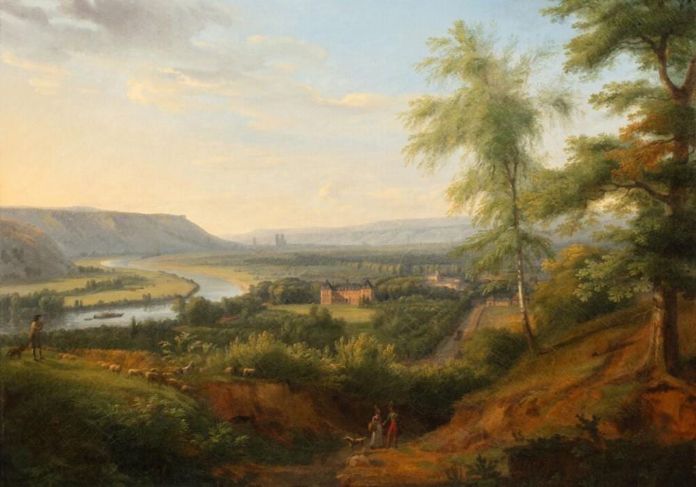 François Edme Ricois comparable auction result: a view of the ch teau de rosny vue du ch teau de rosny