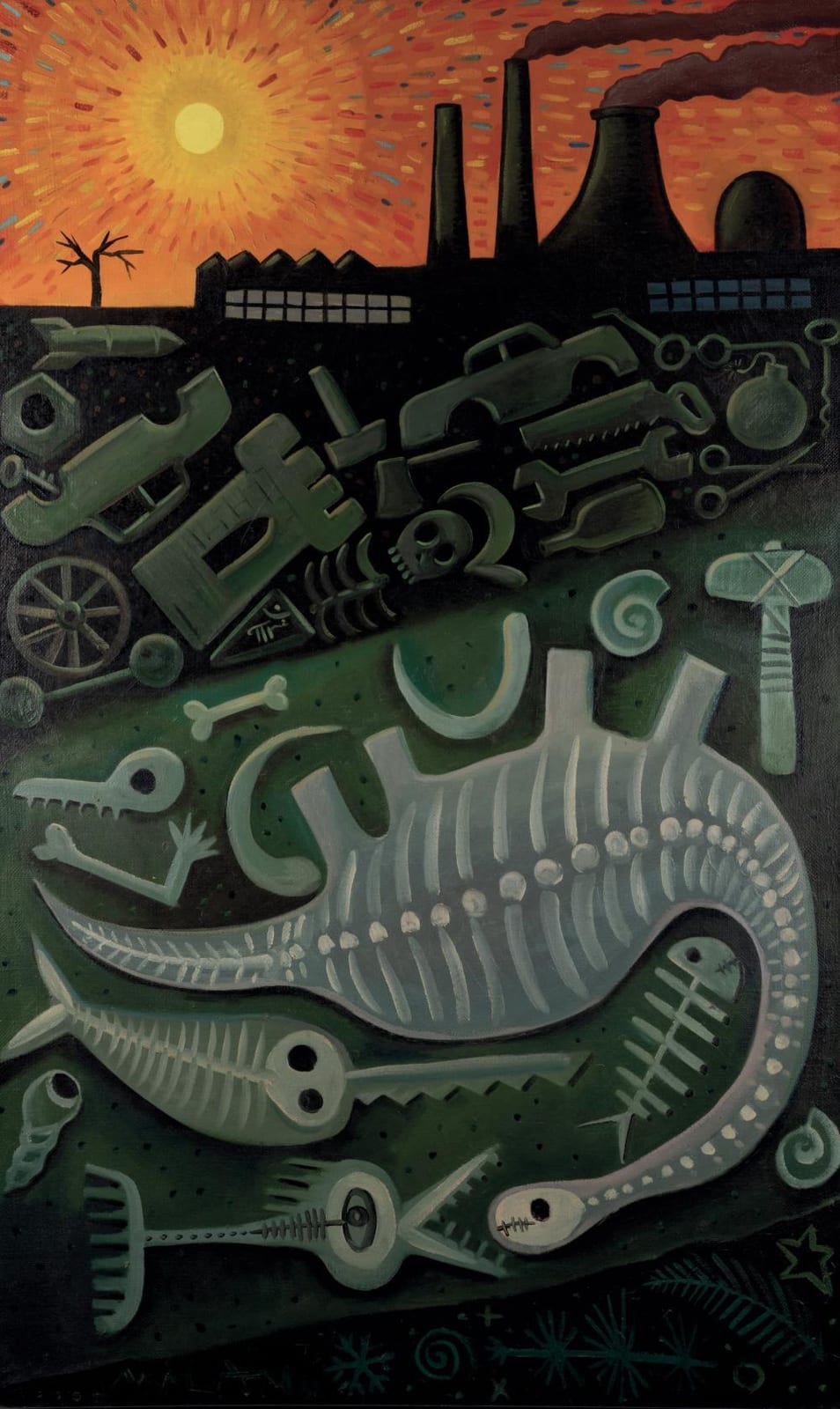 Milan Kunc comparable auction result: milan kunc nascita 1944 praga archaic landscape