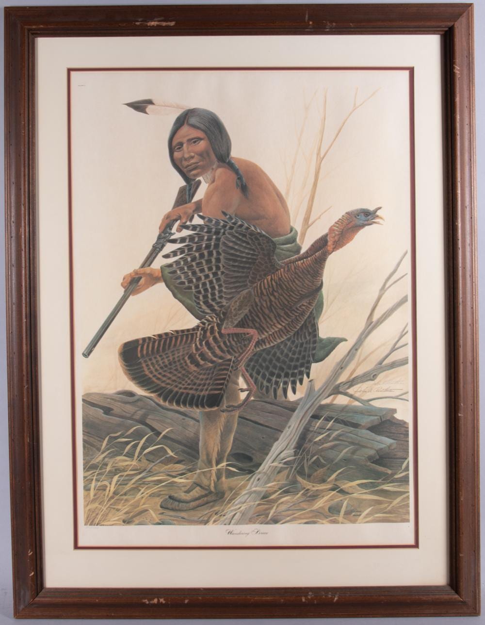 John A Ruthven comparable auction result: john a ruthven 1924 2020 wandering brave aquatint engraving