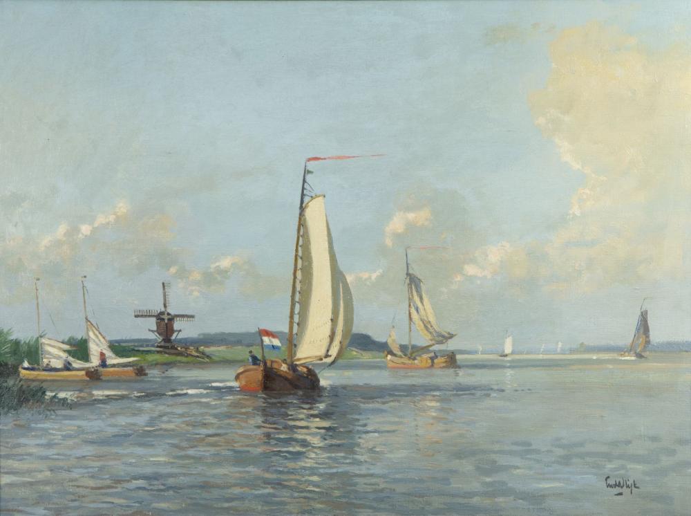 Leendert van der Vlist comparable auction result: leendert van der vlist 1894 1962 een zomerse zeildag op de kaag