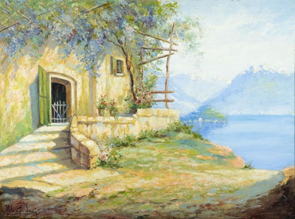 italo giordani 1882 1956 gezicht op huisje aan italiaans bergmeer · Veilinghuis Onder de Boompjes · 2023-12-18 Italo Giordani comparable auction result: italo giordani 1882 1956 gezicht op huisje aan italiaans bergmeer