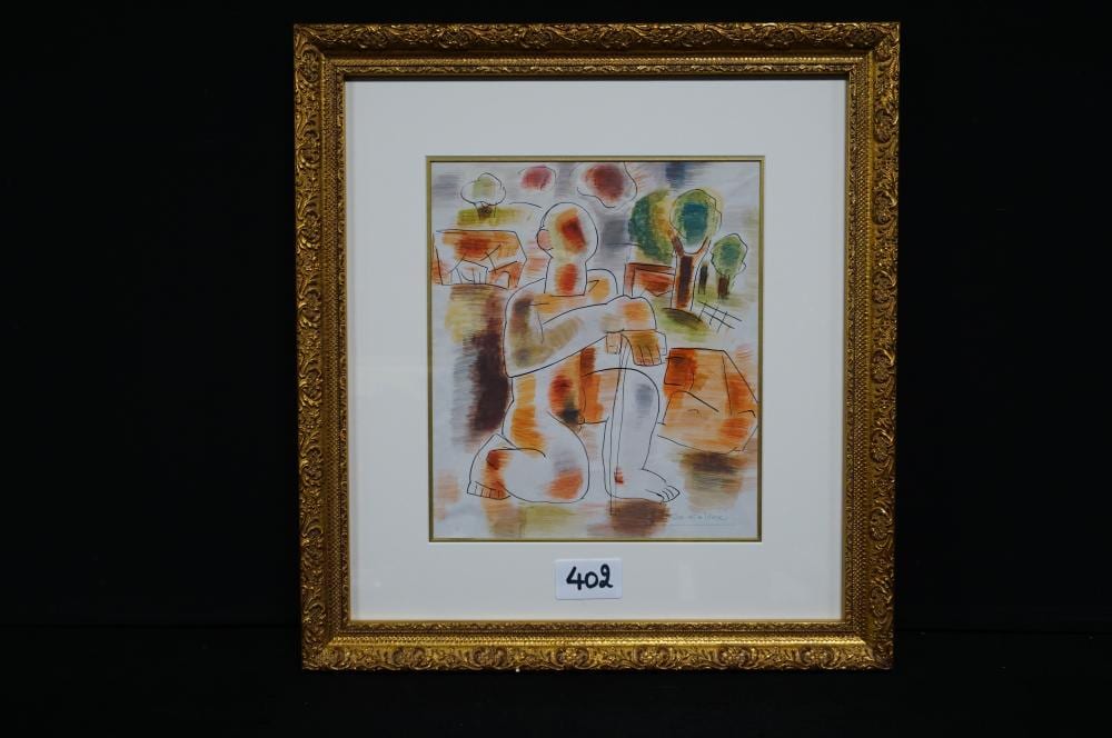 Gio Colucci comparable auction result: gio colucci 1892 1974 personen mixed media op papier gesigneerd 36 x 31cm