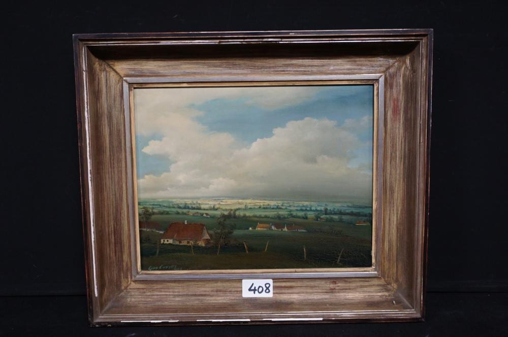 Gies Cosyns comparable auction result: gies cosyns 1920 1997 landschap met boerderijen olieverf op doek gesigneerd en gedateerd 19