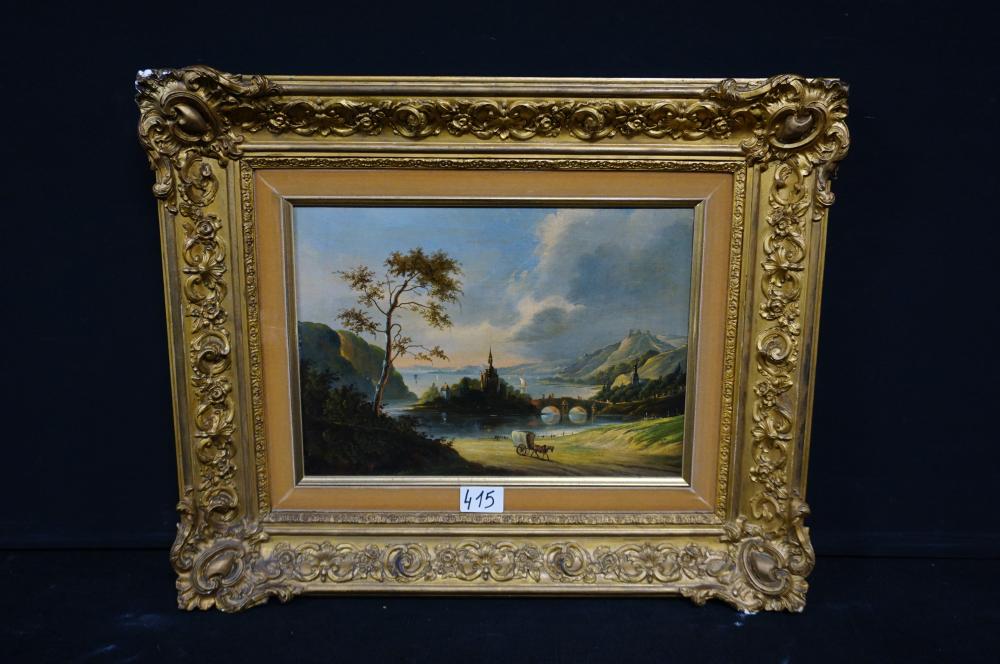Carl Eduard Ahrendts comparable auction result: carl eduard ahrendts 1822 1898 attributed to geanimeerd landschap met rivier olieverf op doek her