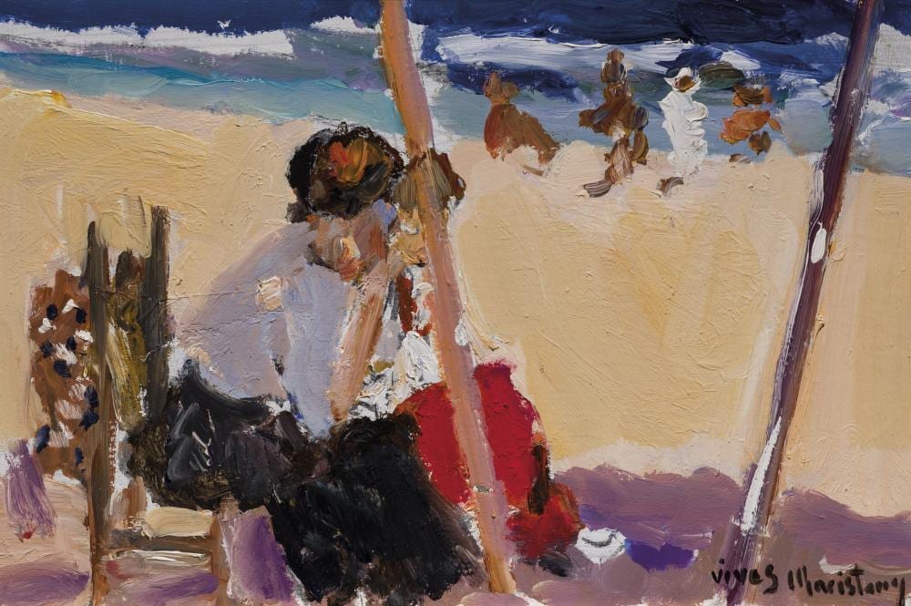 Joan Vives Maristany comparable auction result: joan vives maristany women on the beach