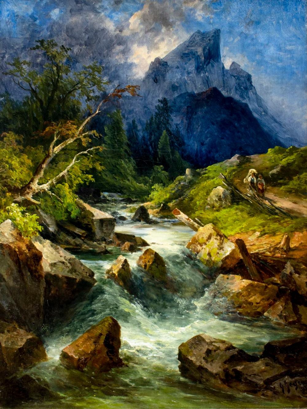 Georg (1823) Geyer comparable auction result: georg geyer austria 1823 1912 oil painting antique