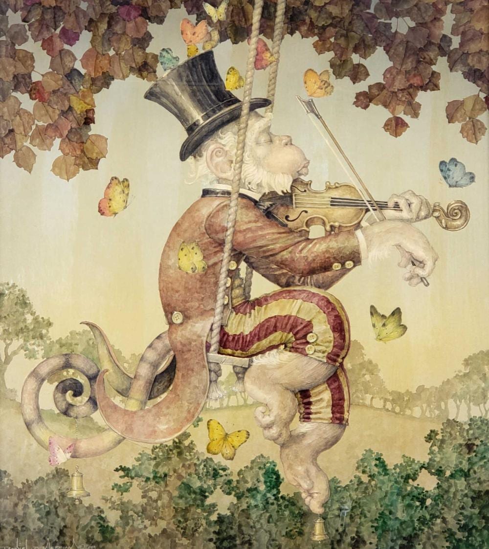 Daniel Merriam comparable auction result: daniel merriam b 1963 mix media on paper