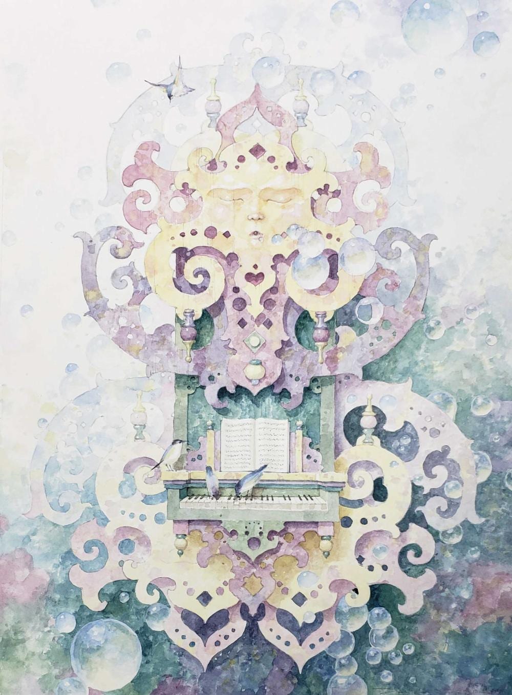 Daniel Merriam comparable auction result: daniel merriam b 1963 watercolor on paper