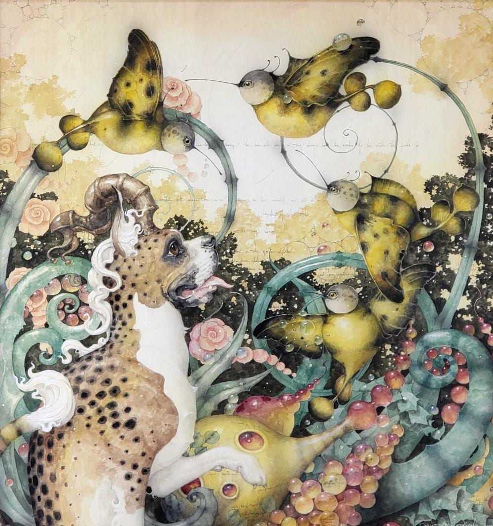 Daniel Merriam comparable auction result: daniel merriam b 1963 mix media on paper