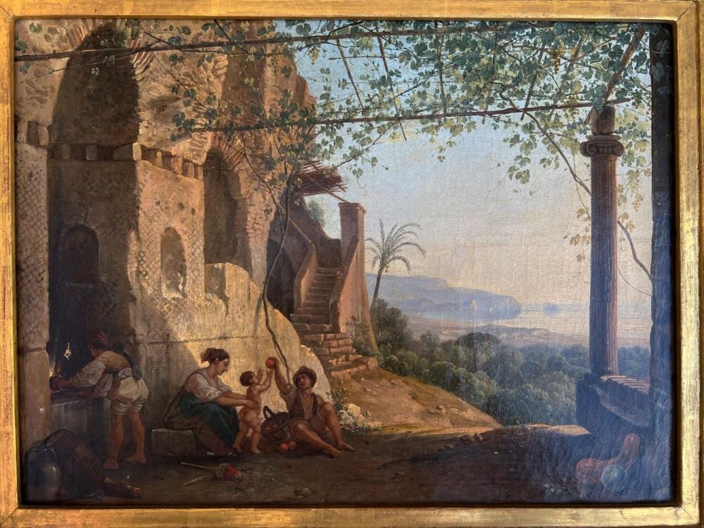 Franz Ludwig Catel comparable auction result: franz ludwig catel 1778 1856 landschaft mit ruinen im vordergrund eine figurenszene mit ausblick