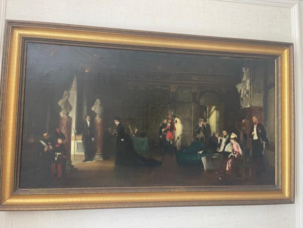Adolf Weisz comparable auction result: adolphe weisz awaiting an audience oil on canvas